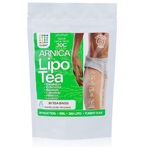 Bruizex Liposuction Tea: Lymphatic Drainage Natural Herbal Tea Blend, for Lymphatic System Recovery, Water Retention Relief, Post Surgery BBL & Tummy Tuck, Dandelion Root, Burdock Root, 30-Pack