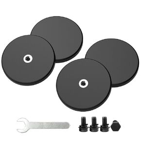 Magnetpro 2 Pieces Strong Rubber Coated Mounting Magnets Anti-Scratch, 65 LBS of Adhesive Power, Magnetic Assembly Base for Light Strips and Additional Mirrors The Outdoor Area