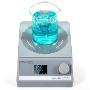 Magnetic Stirrer w/Timer, 100fl.oz Digital Magnetic Stir Plate, Magnetic Mixer w/LCD Display, Lab Stirrer w/Stir Bar (NO Heating)