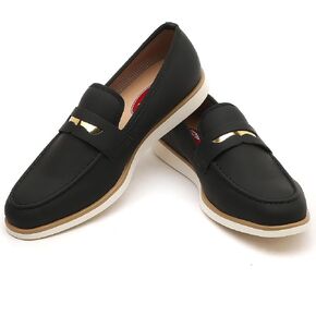 Men's Casual Loafers & Slip On Shoes Daily Commuting Comfortable Canvas Shoes Lightweight Non-Slip Walking Penny Shoes for Men