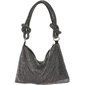 Women Rhinestone Evening Bag Crystal Clutch Bag Glitter Sparkly Handbag Wedding Purse