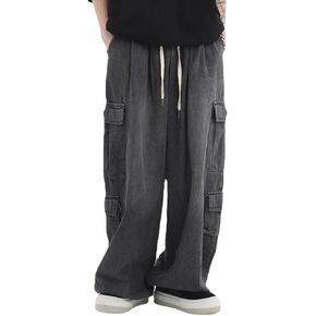 بنطلون جينز فضفاض من Grunge Y2K Emo Alt Cargo Pant Fairycore Demin Cloting Aesthetic Jogger Sweatpants الهيب هوب تريب ملابس الشارع