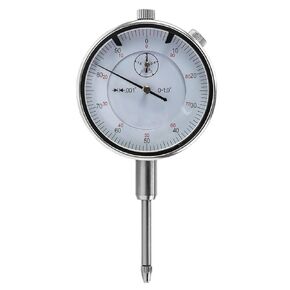 QWORK 0-1 Inch Dial Indicator with Carbide Anvil, 0.001 Inch Resolution, Interchangeable Flat & Lug Back – 2 Inch Dial, Twist-Lock Bezel