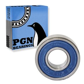 PGN (10 Pack) R6-2RS Bearing - Lubricated Chrome Steel Sealed Ball Bearing - 3/8"x7/8"x9/32" Bearings with Rubber Seal & High RPM Support