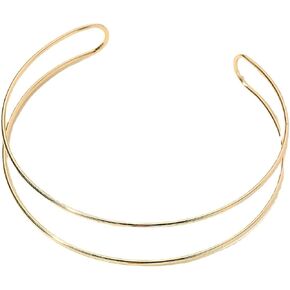 High Polished Simple Wire Cuff Chunky Necklace Punk Women Bohe Bohemian Statement Jewelry Collar Bib Fashion Costume Jewelry Gift