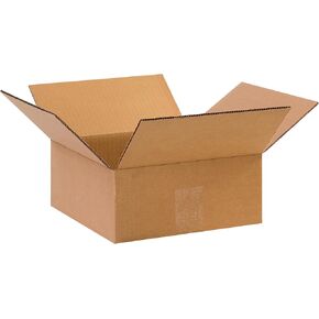 PARTNERS BRAND 10 x 10 x 4 Corrugated Cardboard Boxes, Flat 10"L x 10"W x 4"H, Pack of 25 | Shipping, Packaging, Moving, Storage Box for Home or Business, Strong Wholesale Bulk Boxes