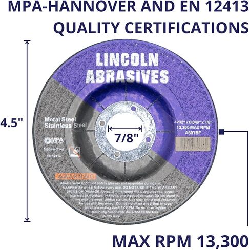 100 Pc Depressed Center 4-1/2" x .040" x 7/8" Cut-Off-Wheels Metal Cutting Discs in Saudi Arabia