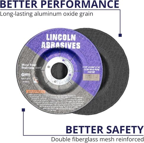 100 Pc Depressed Center 4-1/2" x .040" x 7/8" Cut-Off-Wheels Metal Cutting Discs in Saudi Arabia