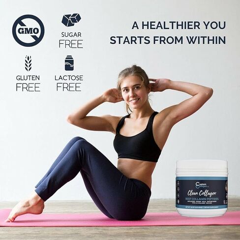 مسحوق ببتيدات الكولاجين 2 رطل (32 أونصة) كيس - كولاجين نظيف® - بدون نكهة، تغذية عشبية، باليو، غير معدل وراثيًا، كوشير - بروتين عالي الذوبان in Kuwait