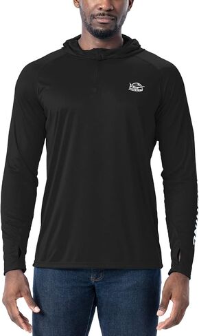 Willit Men's UPF 50+ Sun Hoodie Fishing Shirt Half Zip Long Sleeve SPF Hiking Shirt Lightweight in Saudi Arabia