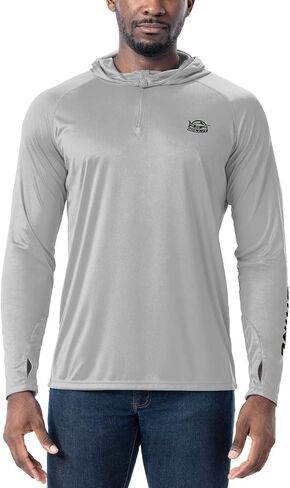 Willit Men's UPF 50+ Sun Hoodie Fishing Shirt Half Zip Long Sleeve SPF Hiking Shirt Lightweight in Saudi Arabia