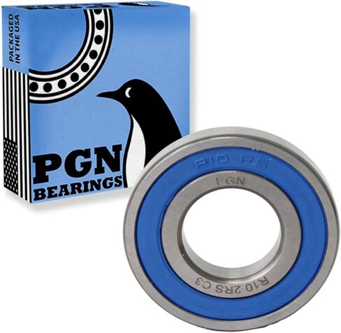 PGN (10 Pack) R10-2RS Bearing - Lubricated Chrome Steel Sealed Ball Bearing - 5/8"x1-3/8"x0.3438" Bearings with Rubber Seal & High RPM Support in Saudi Arabia