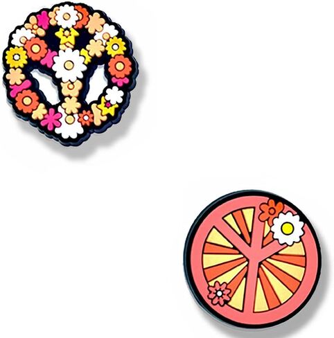 Summer Peace Love Shoe Decoration Charms Holiday Horse Shoe Charms Hairdressing Shoe Charms for Shoes Bracelets Bands Slides shoe Accessories in Saudi Arabia