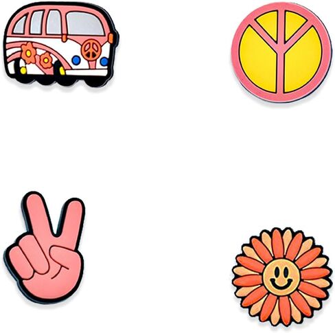 Summer Peace Love Shoe Decoration Charms Holiday Horse Shoe Charms Hairdressing Shoe Charms for Shoes Bracelets Bands Slides shoe Accessories in Saudi Arabia