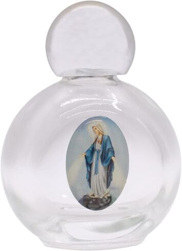 2" Small Decorative Holy Water Bottle with Twist-On Cap | Great Catholic Gift for First Holy Communions and Confirmation | Storage for Holy Water and Blessed Oils (Blessed Mother) in Saudi Arabia