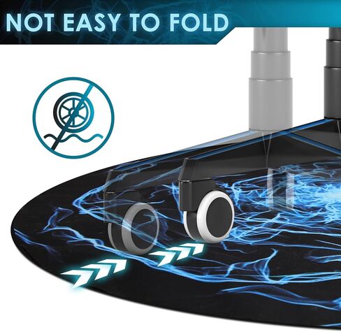 سجادة كرسي الألعاب، 47 بوصة دائرية بسمك 3 مم من المطاط لكرسي مكتب الكمبيوتر للأرضيات الصلبة، سجادات كرسي دوارة مضادة للانزلاق لغرفة الألعاب والمكتب والمنزل in Kuwait