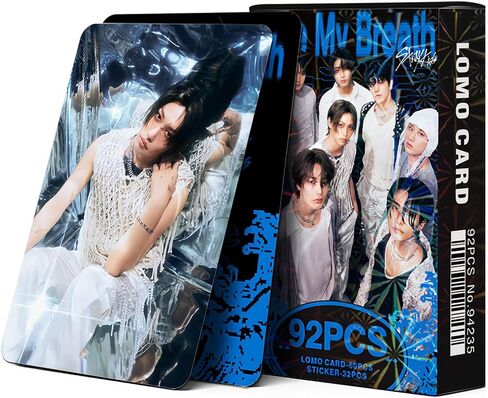 مجموعة بطاقات صور Stray Kids مكونة من 92 قطعة من بطاقات الصور Stray Kids Lose My Breath Photocards مجموعة Stray Kids Merch 60 قطعة بطاقات صور Stray Kids + 32 قطعة مجموعة هدايا ملصقات Stray Kids Kpop in Saudi Arabia