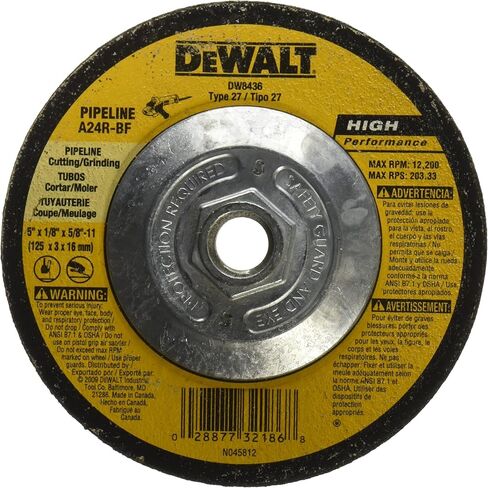 DEWALT DW8435 4-1/2 بوصة × 1/8 بوصة × 5/8 بوصة -11 عجلة قطع/طحن خطوط الأنابيب in Kuwait