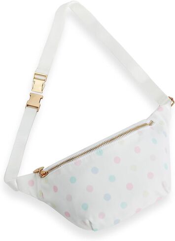 Belt Bag for Women Gingham Ruffle Crossbody Fanny Pack with Adjustable Strap,Fashion Waist Pack Bag Bum bag for Traveling Hiking Cycling Running Casual (Rainbow Plaid) in Saudi Arabia