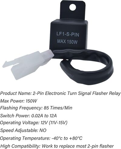 2 دبوس مرحل ومضي LED إلكتروني، مرحل ومضي LED، مرحل ومضي لإشارة الانعطاف للدراجة النارية، وميض التحكم في معدل الفلاش الإلكتروني. in Kuwait