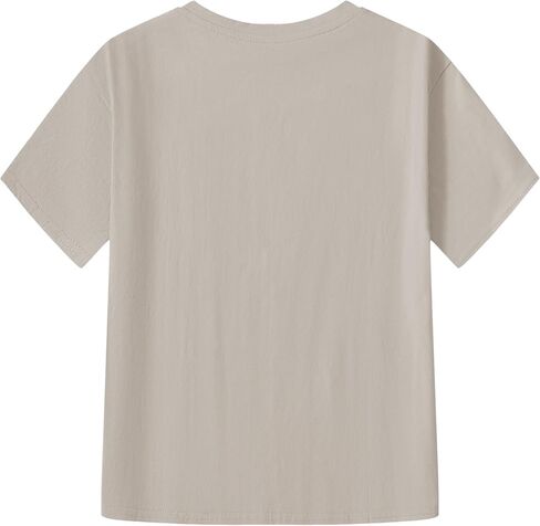 Girl's Car Letter Graphic Print Round Neck Short Sleeve Tee Summer Casual T Shirt Graphics Tee Shirt in Kuwait