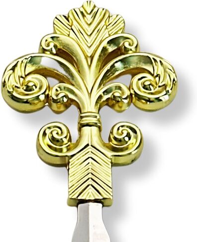 فتاحة رسائل فلور دي ليز، ذهبي وفضي، صندوق هدايا - 7.25 بوصة in Kuwait