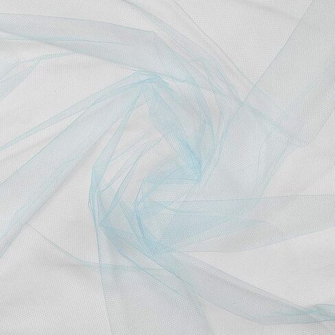 Expo International Decorative Matte Tulle Fabric Bolt of 54 inch X 40 Yards | Light Blue in Saudi Arabia