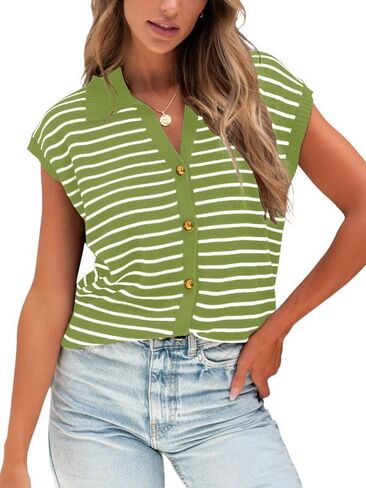 سترة سترة مخططة HDLTE للنساء - قطع علوية للعمل بأزرار علوية، سترة عمل غير رسمية، قميص منسوج عصري 2024 in Kuwait