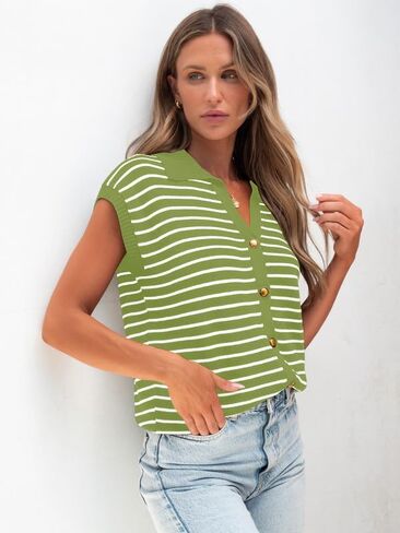 سترة سترة مخططة HDLTE للنساء - قطع علوية للعمل بأزرار علوية، سترة عمل غير رسمية، قميص منسوج عصري 2024 in Kuwait