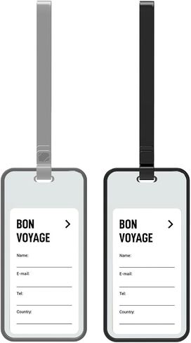 pack all Luggage Bag Tags Baggage Tags Travel Suitcase Tags with Name ID Card 6 Pack (Multicolor) in Kuwait