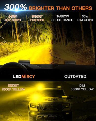 7 Inch LED Light Bar Spot Flood Combo Beam Triple Rows LED Pod Lights 2PCS White Off Road Lights for GMC Truck Tractor Excavator ATV SUV UTV Boat Cart IP68 Waterproof in Saudi Arabia