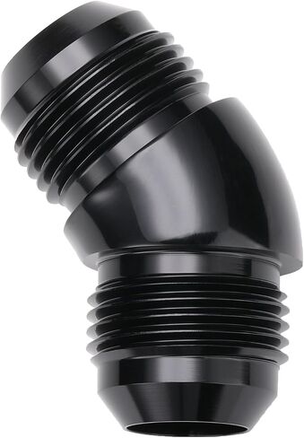 90 Degree 10AN Male to 10AN Male Flare Full Flow Union Fitting Adapter Aluminum Black in Saudi Arabia
