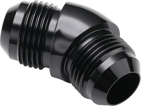 90 Degree 10AN Male to 10AN Male Flare Full Flow Union Fitting Adapter Aluminum Black in Saudi Arabia