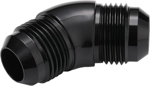 90 Degree 10AN Male to 10AN Male Flare Full Flow Union Fitting Adapter Aluminum Black in Saudi Arabia