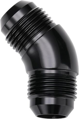 90 Degree 10AN Male to 10AN Male Flare Full Flow Union Fitting Adapter Aluminum Black in Saudi Arabia