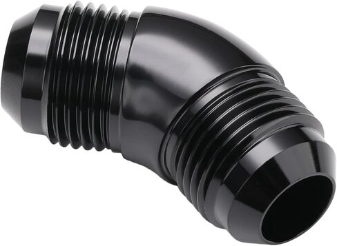 90 Degree 10AN Male to 10AN Male Flare Full Flow Union Fitting Adapter Aluminum Black in Saudi Arabia