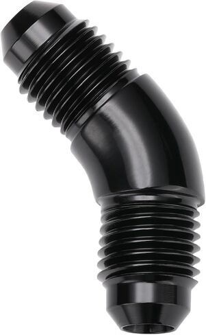 90 Degree 10AN Male to 10AN Male Flare Full Flow Union Fitting Adapter Aluminum Black in Saudi Arabia