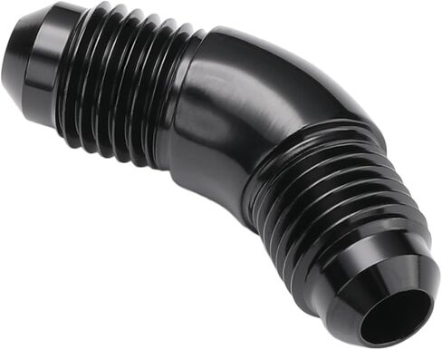 90 Degree 10AN Male to 10AN Male Flare Full Flow Union Fitting Adapter Aluminum Black in Saudi Arabia