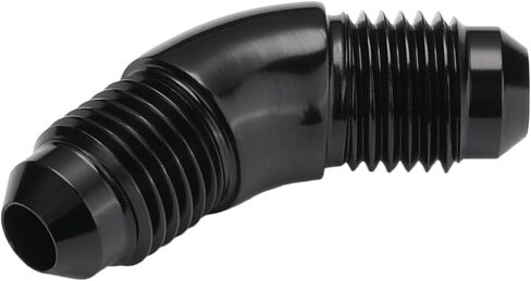 90 Degree 10AN Male to 10AN Male Flare Full Flow Union Fitting Adapter Aluminum Black in Saudi Arabia