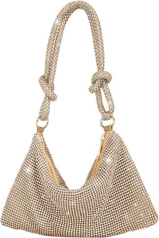 Women Rhinestone Evening Bag Crystal Clutch Bag Glitter Sparkly Handbag Wedding Purse in Kuwait