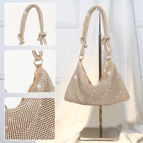 Women Rhinestone Evening Bag Crystal Clutch Bag Glitter Sparkly Handbag Wedding Purse in Kuwait