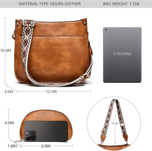 حقائب كروس للنساء من الجلد وحقائب يد مكونة من قطعتين مع حقيبة كتف عصرية بحزام جيتار ملون in Kuwait