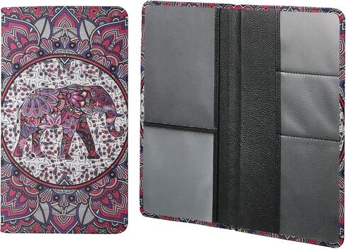 FOR U DESIGNS Leather Car Document Holder Glove Box,Sunflower Butterfly Heart Design Auto Vehicle Card Paperwork Glove Box Organizer for Driver License,Insurance Card and Other Essentials in Saudi Arabia