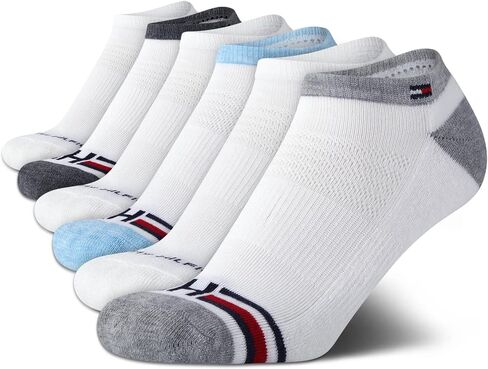 Tommy Hilfiger Women's Athletic Socks - 6 Pack Performance Cushion Low Cut Socks - Soft No Show Socks for Women (Size: 4-10) in Saudi Arabia