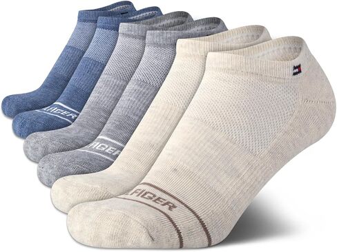 Tommy Hilfiger Women's Athletic Socks - 6 Pack Performance Cushion Low Cut Socks - Soft No Show Socks for Women (Size: 4-10) in Saudi Arabia
