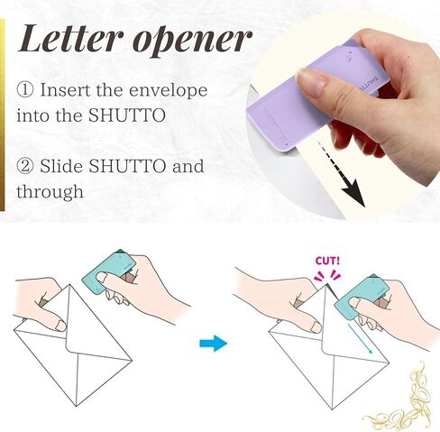 SUN-STAR 2 Way Cutter Package Box Opener and Portable Letter Opener for Home and Office SHUTTO, Black in Saudi Arabia