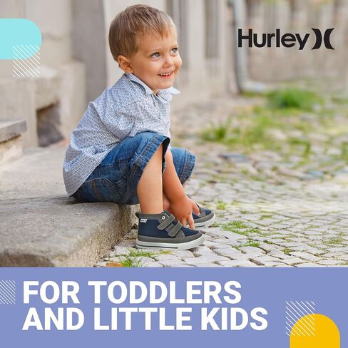 Hurley Kids Shoes for Toddlers and Little Kids, Two Strap Adjustable Closure for Easy On and Off, Stylish and Comfortable for All Day Use Perfect for Boys and Girls in Saudi Arabia