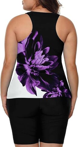 LALAGEN Women's 2024 Plus Size Tankini Swimsuit Rash Guard Capris Athletic Two Piece Swimwear Bathing Suits for Women S-5X in Saudi Arabia