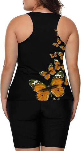 LALAGEN Women's 2024 Plus Size Tankini Swimsuit Rash Guard Capris Athletic Two Piece Swimwear Bathing Suits for Women S-5X in Saudi Arabia