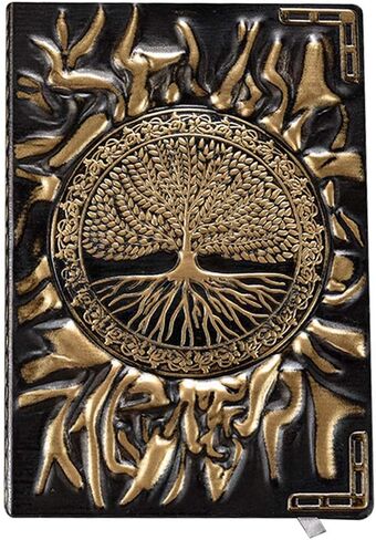Embossed Leather Journal Writing Notebook - Antique Handmade Leather Daily Notepad Sketchbook, Travel Diary & Notebooks to Write in, Phoenix Gift For Men & Women, with Golden Classic Pen, (Bronze) in Saudi Arabia